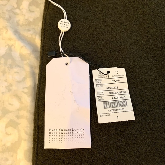 Harris Wharf London Oversized Drop-Shoulder Double-Breasted Wool Jacket - Picture 14 of 15